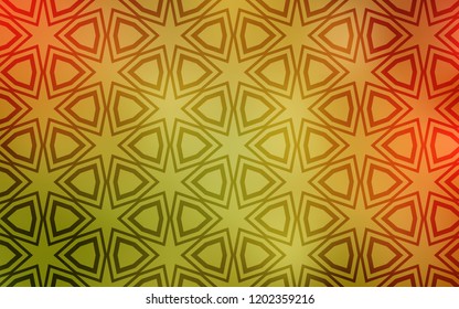 Light Red, Yellow vector template with sky stars. Decorative illustration with stars on abstract template. Smart design for your business advert.