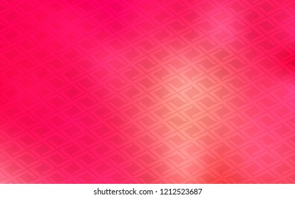 Light Red, Yellow vector template with crystals, rectangles. Decorative design in abstract style with rectangles. Best design for your ad, poster, banner.