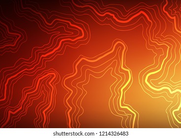 Light Red, Yellow vector template with abstract lines. Glitter abstract illustration with wry lines. A completely new template for your business design.