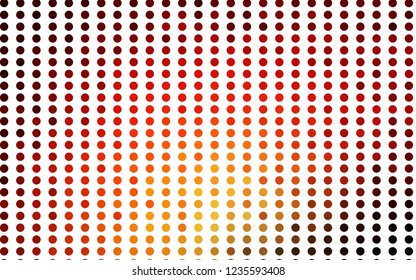 Light Red, Yellow vector template with circles. Blurred decorative design in abstract style with bubbles. Pattern of water, rain drops.
