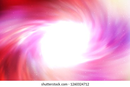 Light Red, Yellow vector template with space stars. Blurred decorative design in simple style with galaxy stars. Template for cosmic backgrounds.