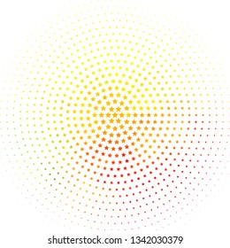 Light Red, Yellow vector template with neon stars. Blur decorative design in simple style with stars. Pattern for new year ad, booklets.