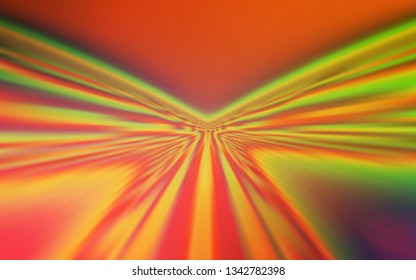 Light Red, Yellow vector template with wry lines. Shining colorful illustration in simple style. Colorful wave pattern for your design.