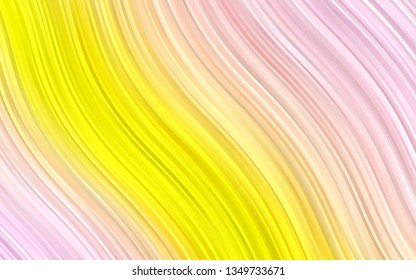 Light Red, Yellow vector template with bubble shapes. Modern gradient abstract illustration with bandy lines. The elegant pattern for brand book.