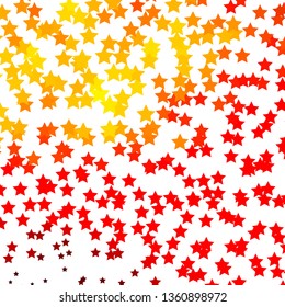 Light Red, Yellow vector template with neon stars. Colorful illustration with abstract gradient stars. Design for your business promotion.