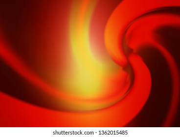 Light Red, Yellow vector template with lines, ovals. A completely new color illustration in marble style. Textured wave pattern for backgrounds.