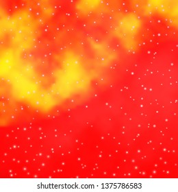 Light Red, Yellow vector template with neon stars. Modern geometric abstract illustration with stars. Pattern for wrapping gifts.