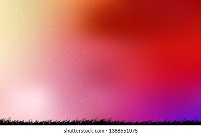 Light Red, Yellow vector template with space stars. Modern abstract illustration with Big Dipper stars. Best design for your ad, poster, banner.