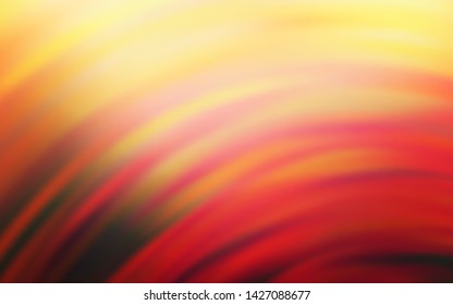Light Red, Yellow vector template with wry lines. Colorful geometric sample with gradient lines.  New composition for your brand book.