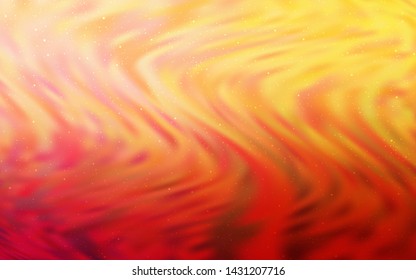 Light Red, Yellow vector template with space stars. Glitter abstract illustration with colorful cosmic stars. Smart design for your business advert.