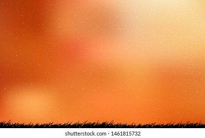 Light Red, Yellow vector template with space stars. Shining colored illustration with bright astronomical stars. Pattern for astrology websites.