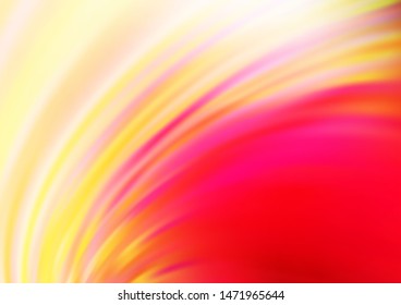 Light Red, Yellow vector template with lines, ovals. Geometric illustration in marble style with gradient.  Brand new design for your ads, poster, banner.