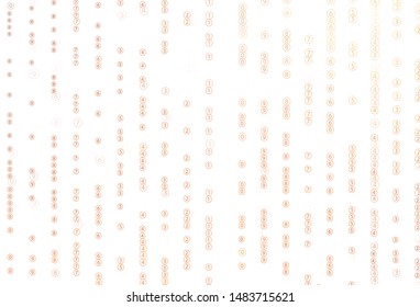 Light Red, Yellow vector template with isolated numerals. Blurred design in simple style with collection of numerals. Pattern for school, grammar websites.