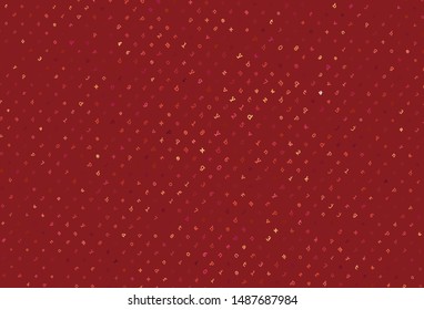 Light Red, Yellow vector template with isolated letters. Shining colorful illustration with isolated letters. Smart design for promotion of university.