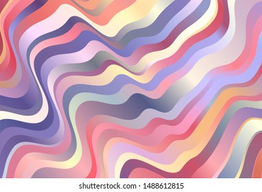 Light Red, Yellow vector template with lines. Colorful geometric sample with gradient lines.  New composition for your brand book.