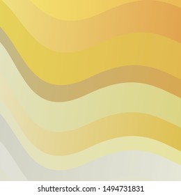 Light Red, Yellow vector template with curves. Colorful geometric sample with gradient curves.  Template for your UI design.
