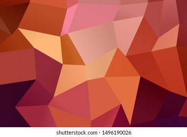 Light Red, Yellow vector template with rhombus. Modern abstract illustration with colorful rectangles. Pattern for commercials.