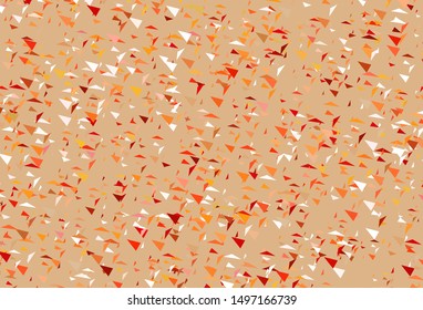 Light Red, Yellow vector template with crystals, triangles. Modern abstract illustration with colorful triangles. Modern template for landing page.