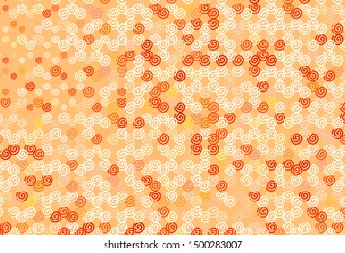 Light Red, Yellow vector template with bent lines. Shining colorful illustration in simple style. The best colorful design for your business.
