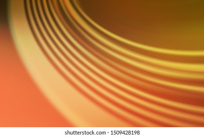 Light Red, Yellow vector template with bent lines. Geometric illustration in abstract style with gradient.  A new texture for your  ad, booklets, leaflets.