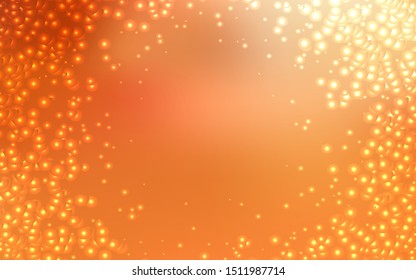 Light Red, Yellow vector template with space stars. Shining illustration with sky stars on abstract template. Best design for your ad, poster, banner.