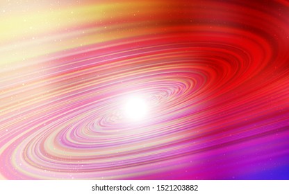 Light Red, Yellow vector template with space stars. Shining colored illustration with bright astronomical stars. Best design for your ad, poster, banner.