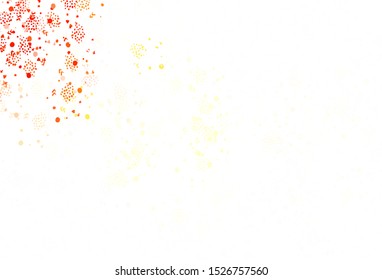 Light Red, Yellow vector template with chaotic shapes. Colorful chaotic forms with gradient in modern style. Modern design for your business card.