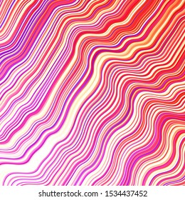 Light Red, Yellow vector template with wry lines. Gradient illustration in simple style with bows. Pattern for websites, landing pages.