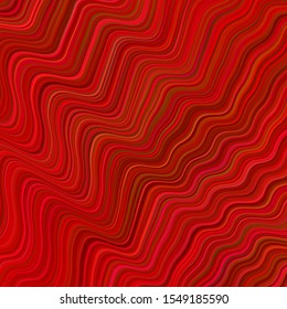 Light Red, Yellow vector template with lines. Modern gradient abstract illustration with bandy lines. A new texture for your  ad, booklets, leaflets.