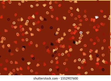 Light Red, Yellow vector template with circles. Beautiful colored illustration with blurred circles in nature style. Template for your brand book.