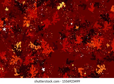 Light Red, Yellow vector template with chaotic shapes. Modern abstract illustration with colorful random forms. Background for a cell phone.