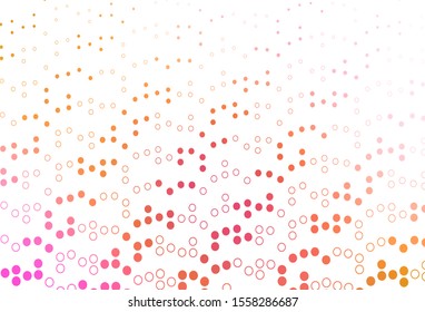 Light Red, Yellow vector template with circles. Modern abstract illustration with colorful water drops. Design for business adverts.