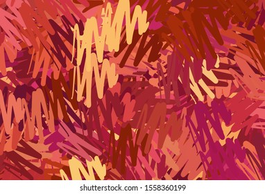 Light Red, Yellow vector template with repeated sticks. Shining colored illustration with sharp stripes. Template for your beautiful backgrounds.
