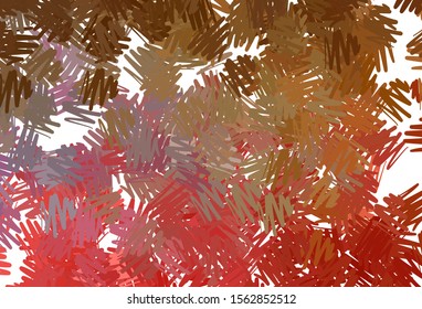 Light Red, Yellow vector template with repeated sticks. Blurred decorative design in simple style with lines. Pattern for ad, booklets, leaflets.