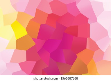 Light Red, Yellow vector template in hexagonal style. Illustration of abstract hexagons on colorful surface. Pattern for ads, leaflets.