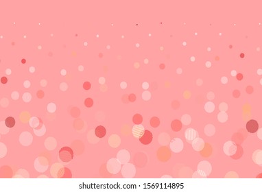 Light Red, Yellow vector template with circles. Modern abstract illustration with colorful water drops. New template for your brand book.