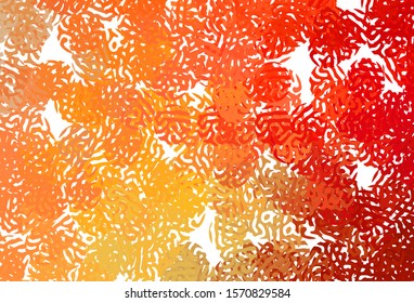 Light Red, Yellow vector template with chaotic shapes. Decorative design in abstract style with random forms. Background for a cell phone.