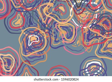 Light Red, Yellow vector template with wry lines. Colorful illustration in abstract style with gradient. A completely new template for your design.