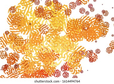 Light Red, Yellow vector template with chaotic shapes. Decorative design in abstract style with random forms. Simple design for your web site.