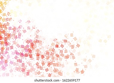 Light Red, Yellow vector template with repeated sticks, dots. Glitter abstract illustration with colorful sticks. Pattern for ad, booklets, leaflets.