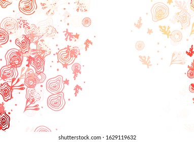 Light Red, Yellow vector template with chaotic shapes. Colorful chaotic forms with gradient in modern style. Background for a cell phone.