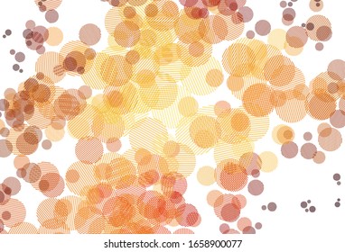 Light Red, Yellow vector template with circles. Blurred decorative design in abstract style with bubbles. Design for your business advert.