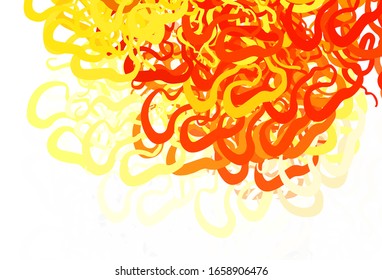 Light Red, Yellow vector template with curved lines. Colorful abstract illustration with gradient lines. Colorful wave pattern for your design.