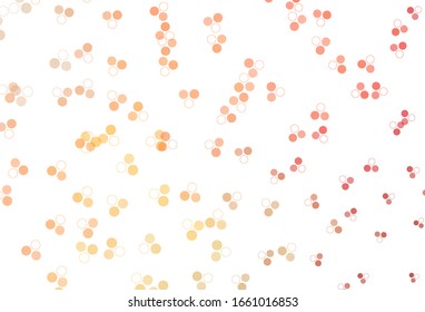 Light Red, Yellow vector template with circles. Abstract illustration with colored bubbles in nature style. New template for your brand book.