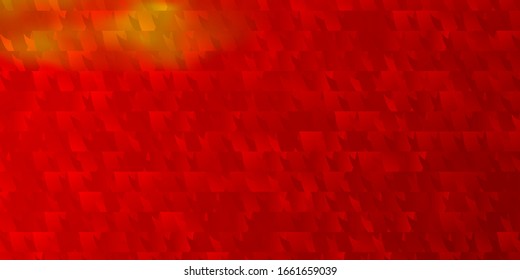 Light Red, Yellow vector template with crystals, triangles. Beautiful illustration with triangles in nature style. Best design for posters, banners.