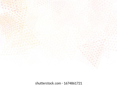 Light Red, Yellow vector template with crystals, circles. Circles, lines on abstract background with colorful gradient. Pattern for booklets, leaflets
