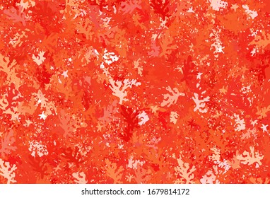 Plantilla vectorial amarilla de color rojo claro con formas caóticas. Ilustración sencilla de color con formas abstractas de degradado. Diseño sencillo para su sitio web.