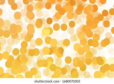 Light Red, Yellow vector template with circles. Abstract illustration with colored bubbles in nature style. Pattern for beautiful websites.