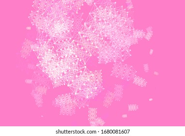 Light Red, Yellow vector template with artificial intelligence structure. Colorful design in simple style with AI links. Pattern for  poster, banner of technology.
