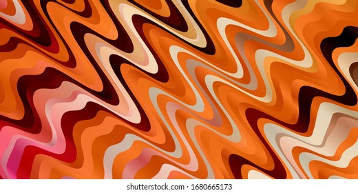 Light Red, Yellow vector template with curves. Brand new colorful illustration with bent lines. Pattern for websites, landing pages.
